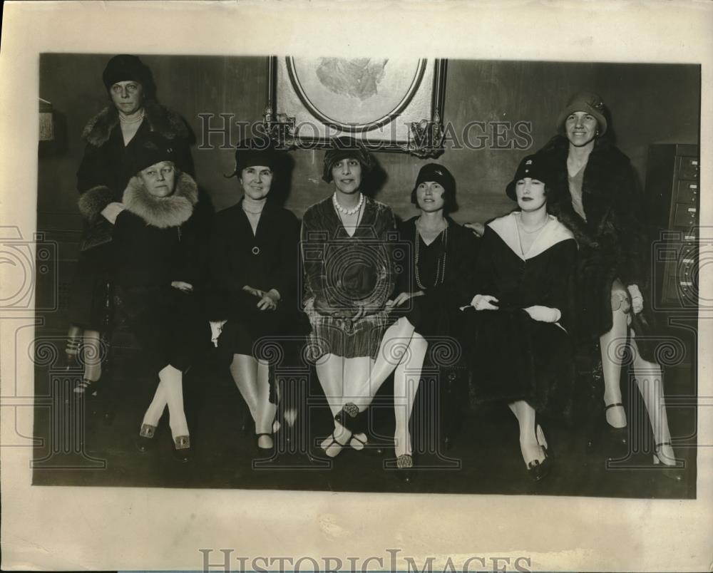 1928 Press Photo Miss M. Curtiss, Mrs. T. Brown, Mrs. E. Adee, Mrs. L. Butt - Historic Images