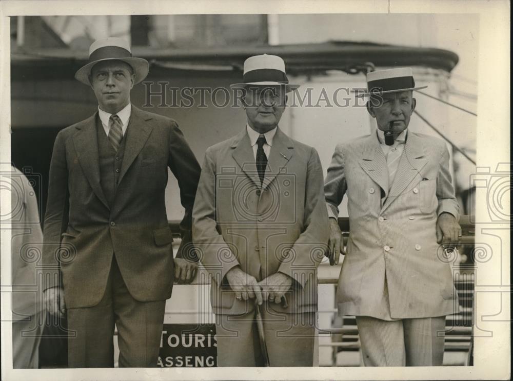 1931 Press Photo US Amb to St James, Charles Dawes,W Fairbanks,Gen J Harboard - Historic Images