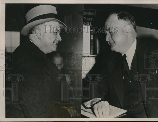 1935 Press Photo Frank B. Mansfield and Brother Wilber Sentenced for Mail Fraud - Historic Images