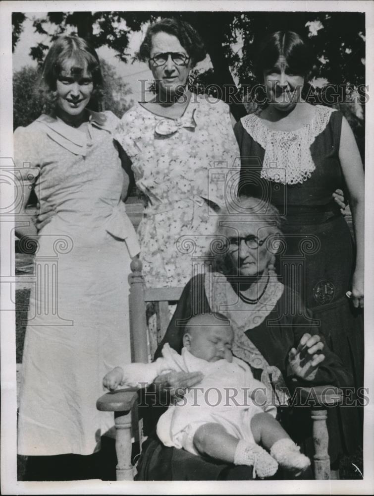 1935 Press Photo LA,Calif. Mrs Wixon,82 Mrs S Munsey,Mrs L Meisner,Mrs Stewart - Historic Images