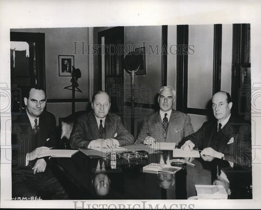 1941 Press Photo William L. Batt, H.J. Symington, E.R. Stettinius Jr, G.C. Batem - Historic Images