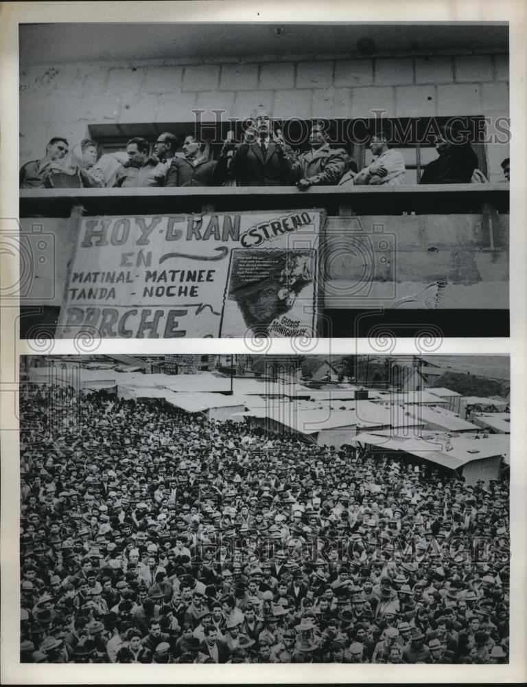 1963 Press Photo Catavi, Volivia VP Juan Lechin addresses a crowd - Historic Images