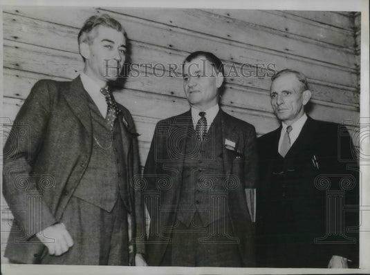 1934 Press Photo Iowa Farmers Union, Glen Miller,Rbt Moore,John Chalmers - Historic Images