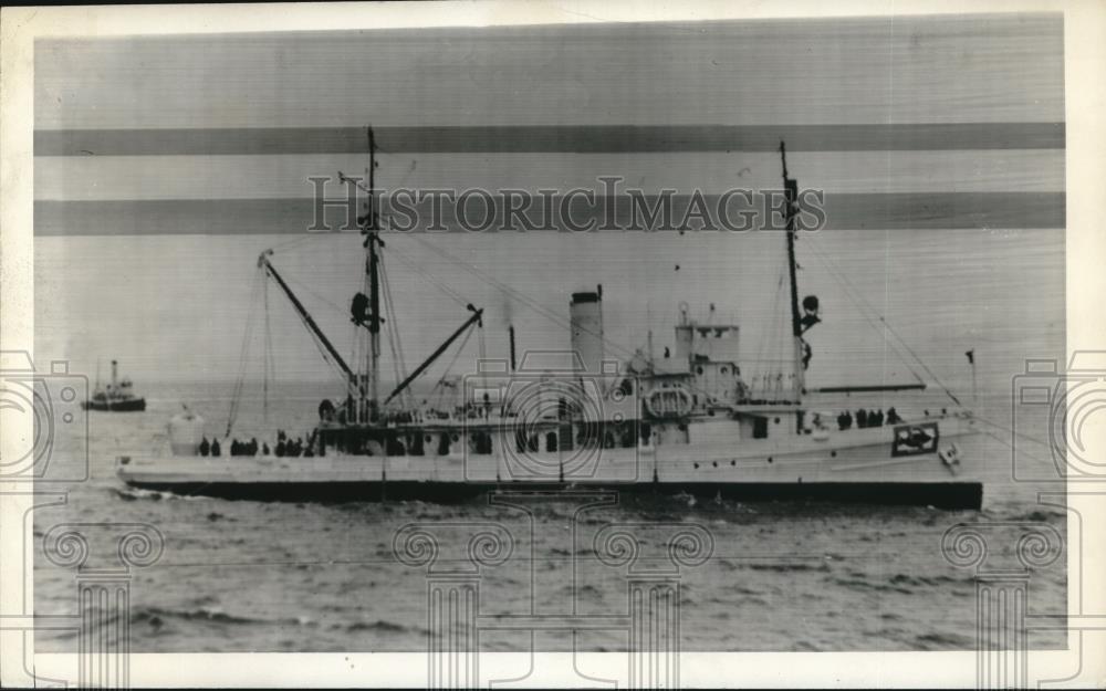 Press Photo Close Up of &quot;Falcon&quot; with Bell on Seen at Scene of Actioin - Historic Images