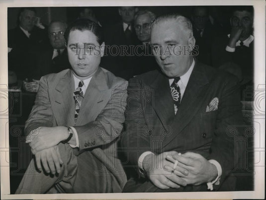 1943 Press Photo Prosecution Witness James Egan At Martin Quirk Murder Trial - Historic Images