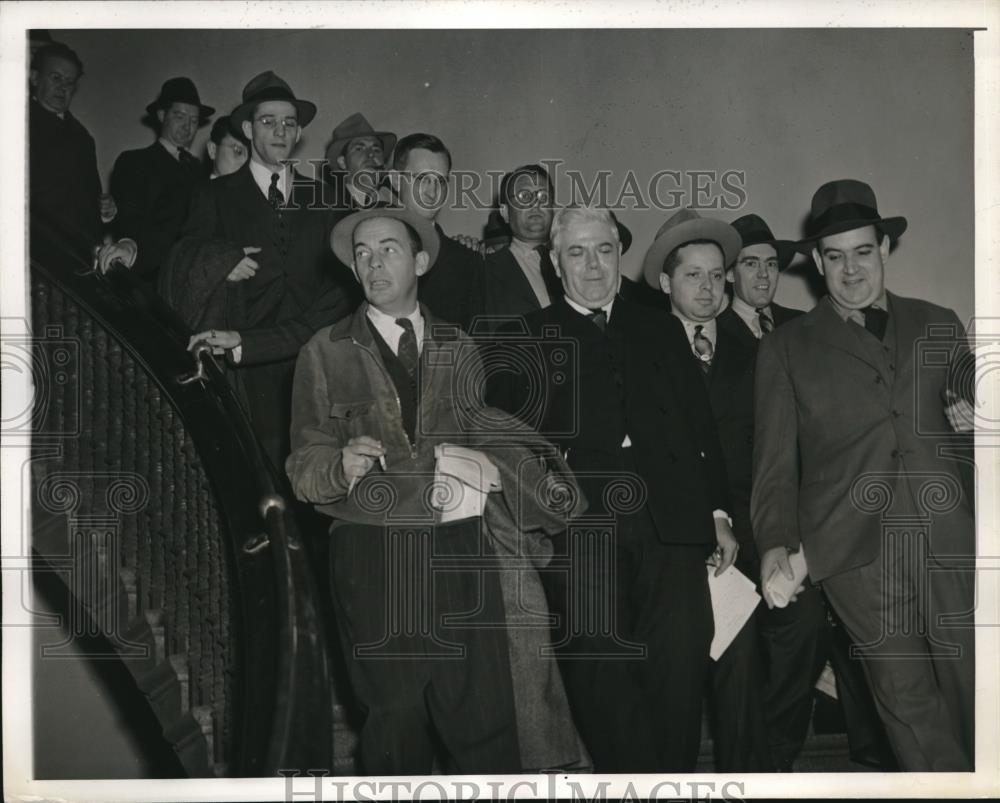1941 Press Photo Michael McDermott of State Department With Reporters in DC - Historic Images