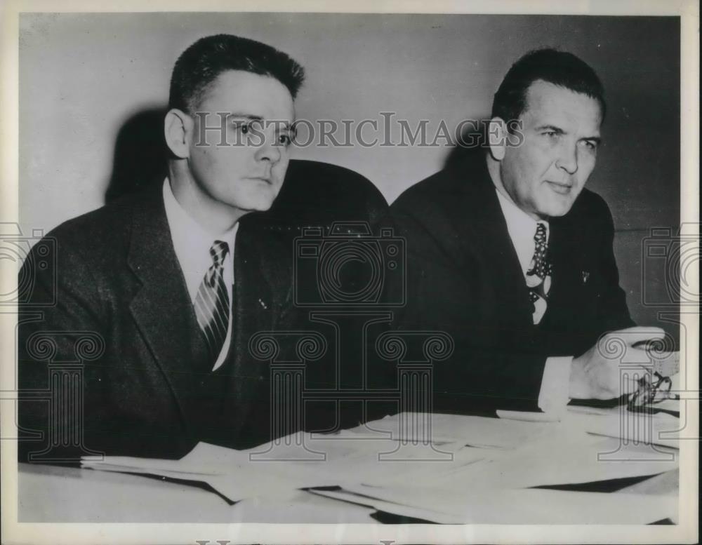 1951 Press Photo Gillis W. Long & Senator Blair Moody During Subcommittee - Historic Images