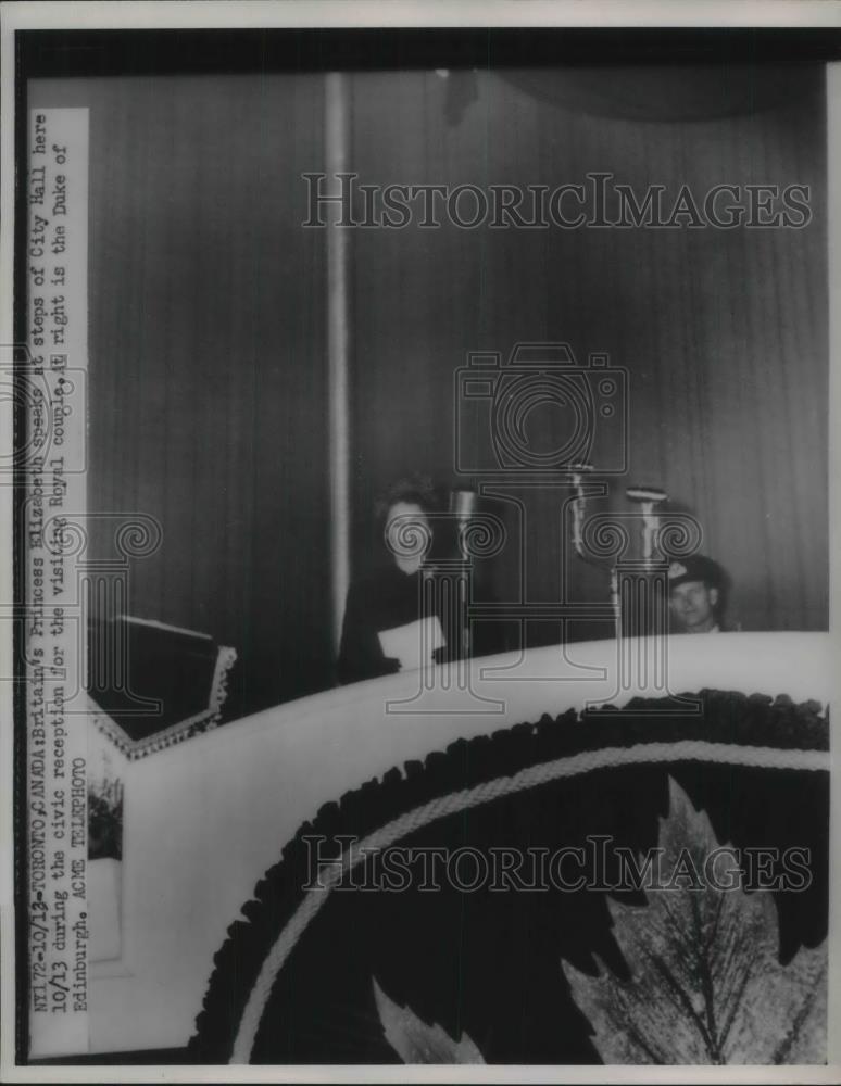 1951 Press Photo Toronto, Canada Princess Elizabeth &amp; Duke of Edinburgh - Historic Images