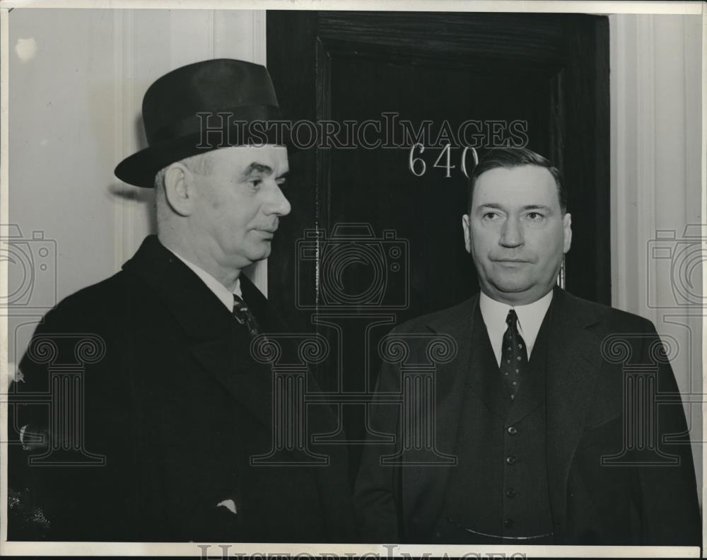 1938 Press Photo Us Steel workers Phil Murray and Benjamin Fairless - neb85383 - Historic Images