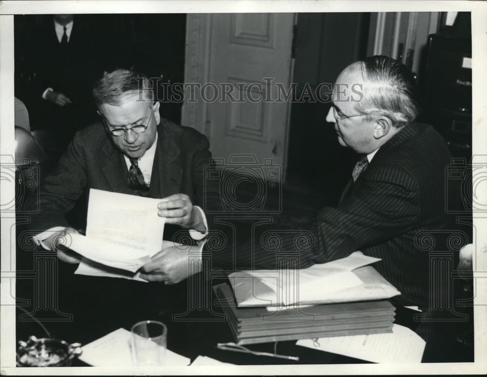 1936 Press Photo Secretary of Interior testifying before Senate Committee - Historic Images