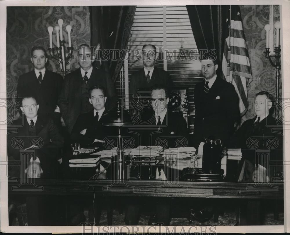 1937 Press Photo V. Firzgerald, R. Starr, G. Murphy, Col. Pepper, Bailey, McCrea - Historic Images