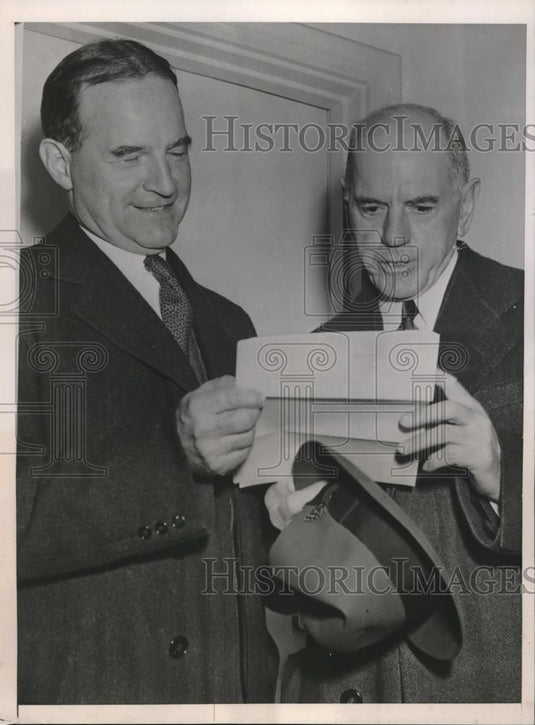 1941 Press Photo D.C. Irving Olds of US Steel & Eugene Grace of Bethelem Steel - Historic Images