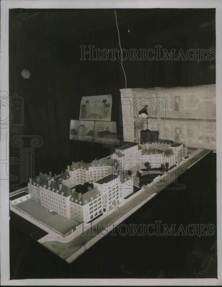 1930 Press Photo Model for replacement of slums at London, England - Historic Images