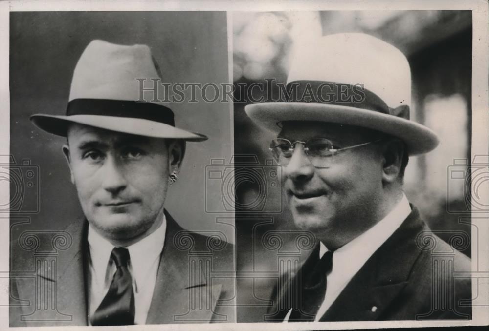 1937 Press Photo John McGee &amp; Dan A. Campbell Accused In Racket Probe Charges - Historic Images