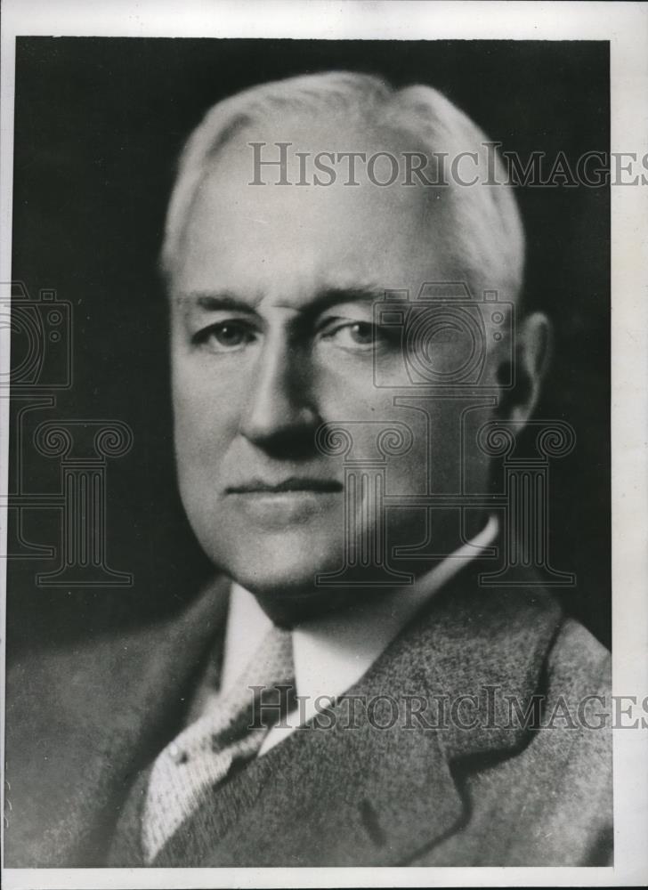 1935 Press Photo Francis E Blossom Chairman Columbia University - Historic Images