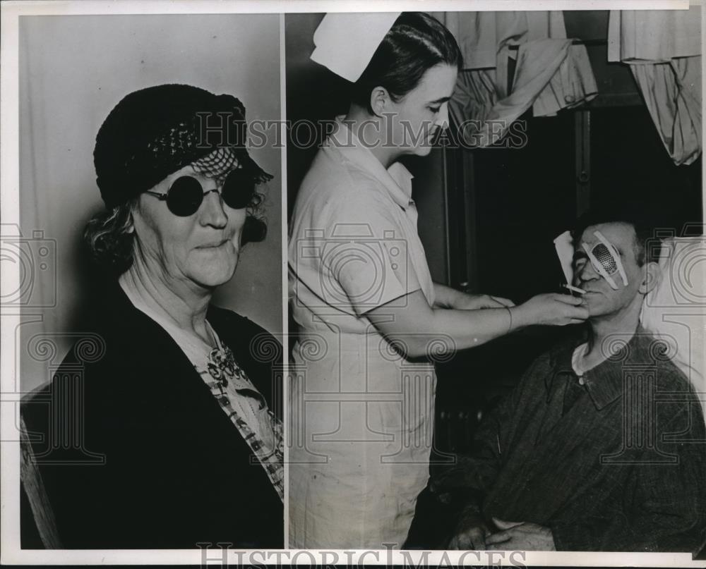 1938 Press Photo Eye donor and Transplantee in Memphis Tenn - Historic Images