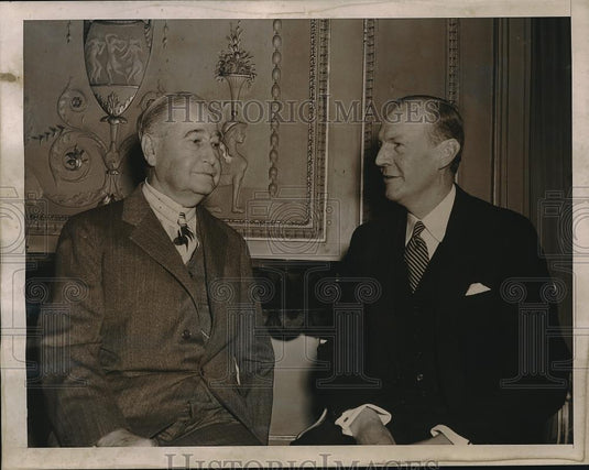 1940 Press Photo Frank Boyes,ex pres & Pres. Rbt McLean of ANPA - Historic Images