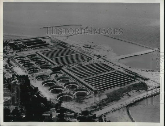 1936 Press Photo Easterly Sewage Treatment Works In Cleveland, OH - Historic Images