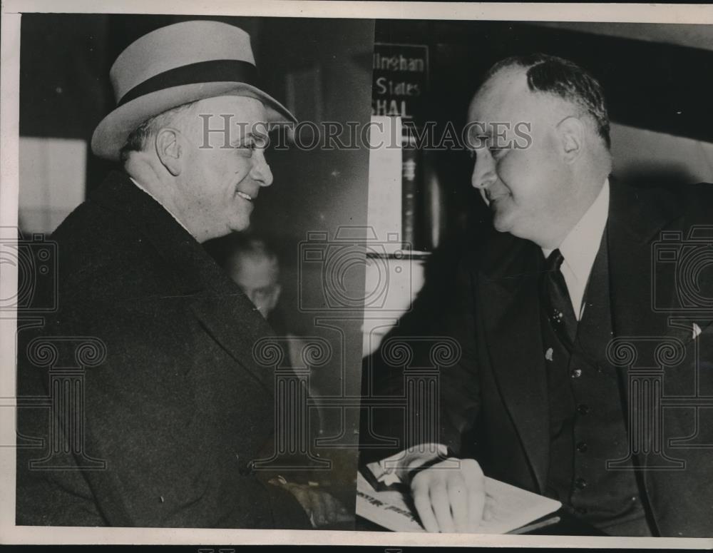 1935 Press Photo Frank &amp; Wilbur Mansfield Begin Federal Prison Terms - Historic Images