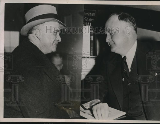 1935 Press Photo Frank & Wilbur Mansfield Begin Federal Prison Terms - Historic Images