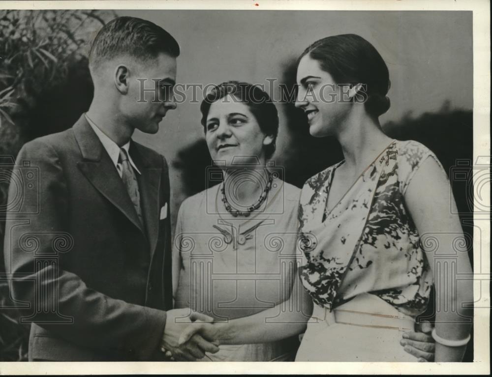 1933 Press Photo Calvert Craig, jessie Craig, Virginia Craig - Historic Images