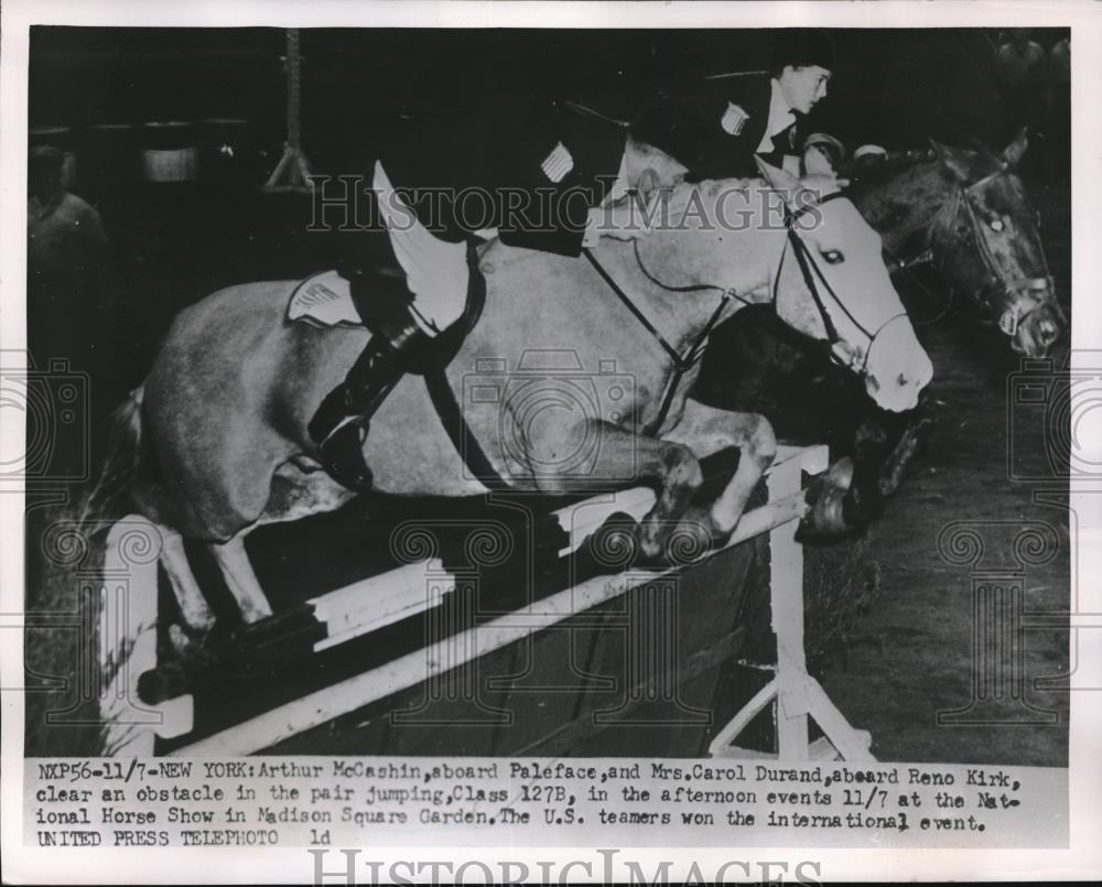 1952 Press Photo Arthur McCashin &amp; Mrs. Carol Durand Aboard Reno Kirk - Historic Images