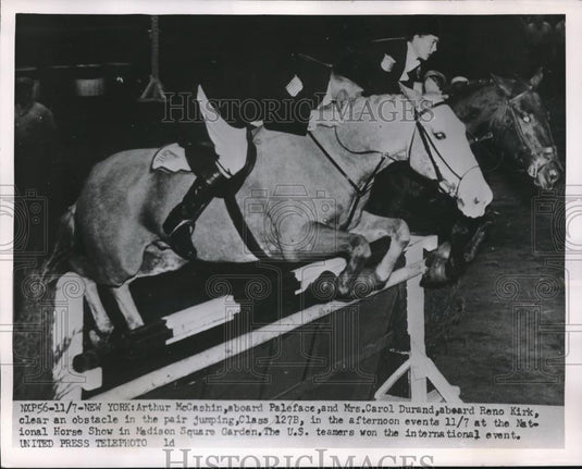 1952 Press Photo Arthur McCashin & Mrs. Carol Durand Aboard Reno Kirk - Historic Images
