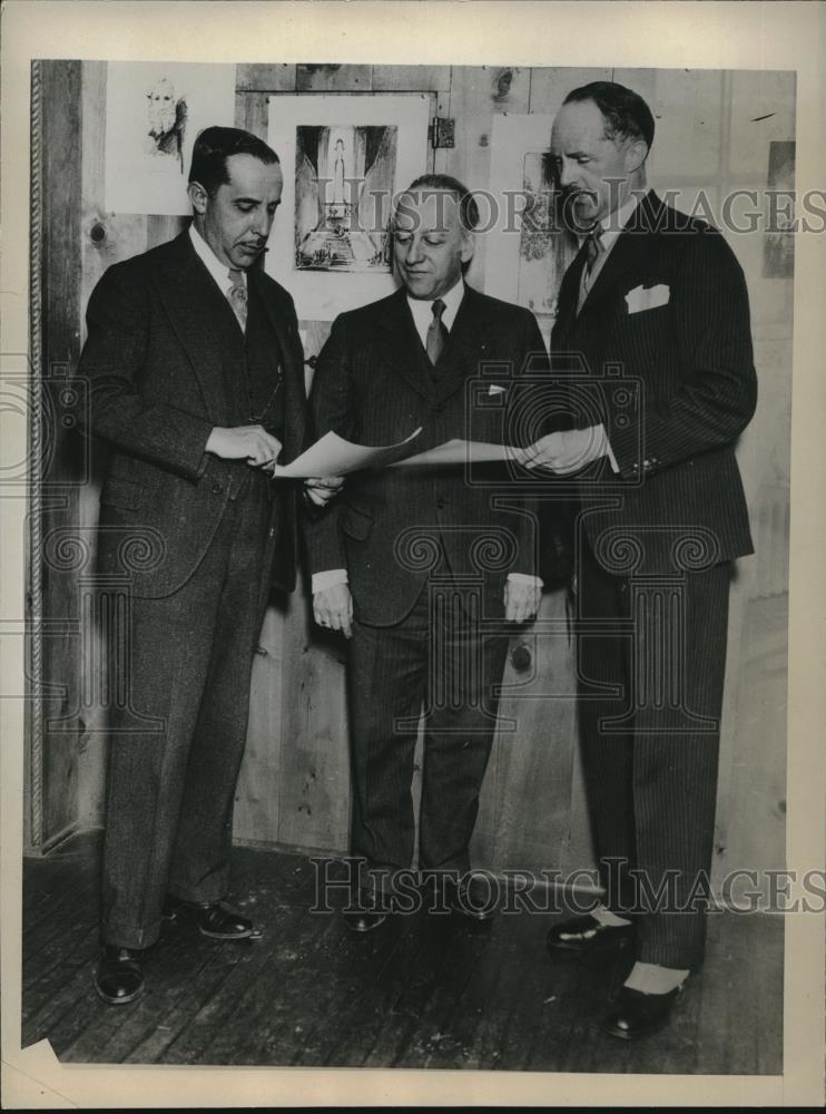 1931 Press Photo Fredrico Mariscal Julian Clarence Levi Prof Ivarvtengbom - Historic Images