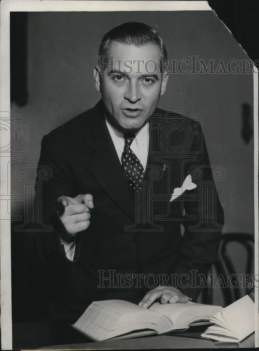 1934 Press Photo US District Atty Dwight H Green in Chicago - Historic Images