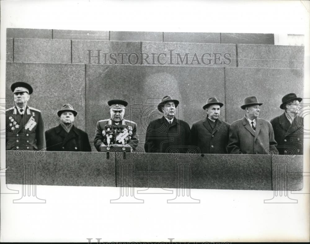 1971 Press Photo Marshal Grechko, Klimental Voroshilow, Malinovsky, Leonid - Historic Images