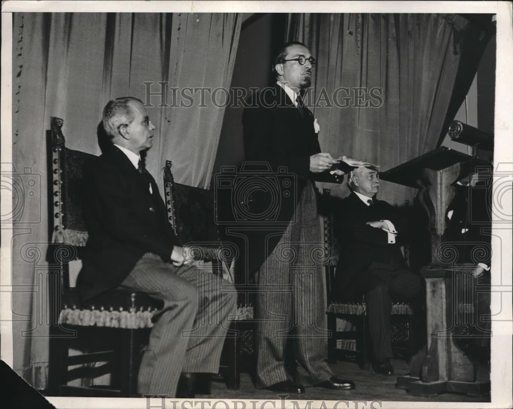 1931 Press Photo Dr. Nicholas Murray Butler, D. Grandi, Italian Foreign Minister - Historic Images