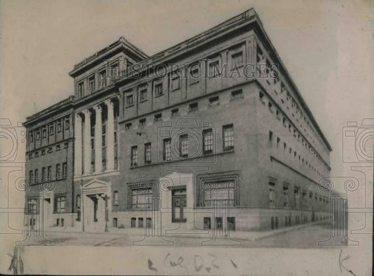 1921 Press Photo Masonic Temple of Columbus Ohio - Historic Images
