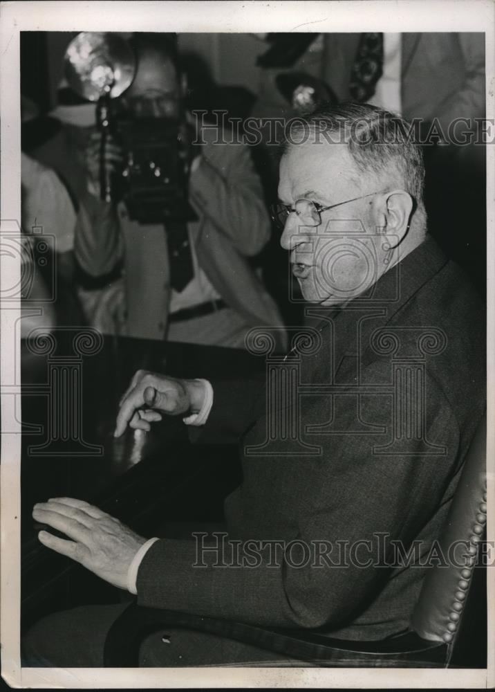 1938 Press Photo Secretary of Interior, Harold Ickes in Wash.D.C. - Historic Images