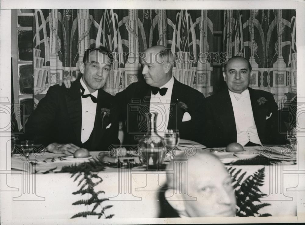 1936 Press Photo Congressman James Mead, Postmaster General James Farley, - Historic Images