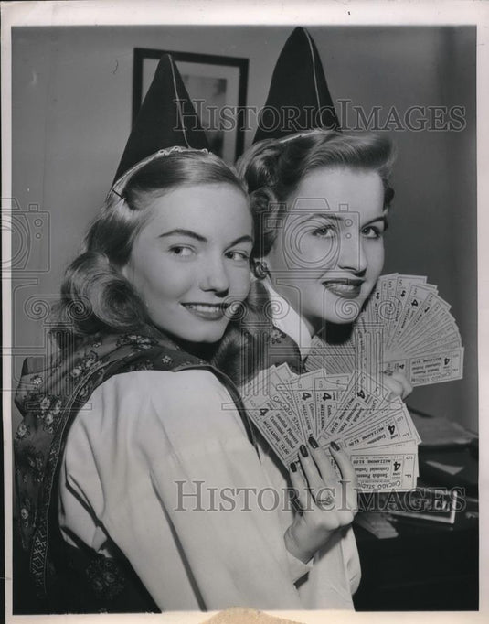 1948 Press Photo Carol Rydin & Marquerite Anderson Officially OOpen Sale - Historic Images