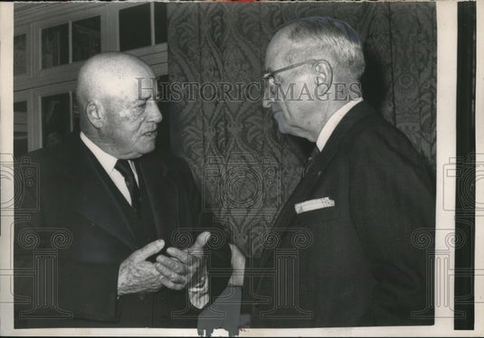 1957 Press Photo Wash.D.C. House SpeakerSam Rayburn & former Pres. HS Truman - Historic Images