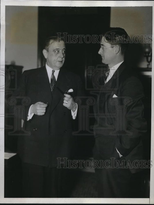 1935 Press Photo Clay Williams Chairman of NRA Board & Blackwell Smith Counsel - Historic Images