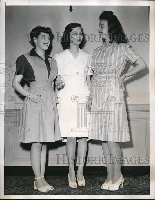 1944 Press Photo NYC, DAR convention, EA Gray,Joan Diver,ML Kaufman - Historic Images