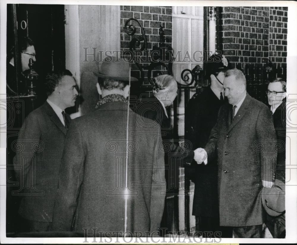 1967 Press Photo Soviet Premier Alexei Kosygin &amp; Harold Wilson Britain Minister - Historic Images