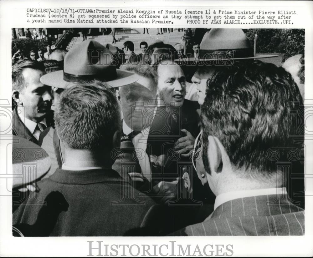1971 Press Photo Soviet Premier Alexei Kosygin &amp; Prime Minister Trudeau - Historic Images