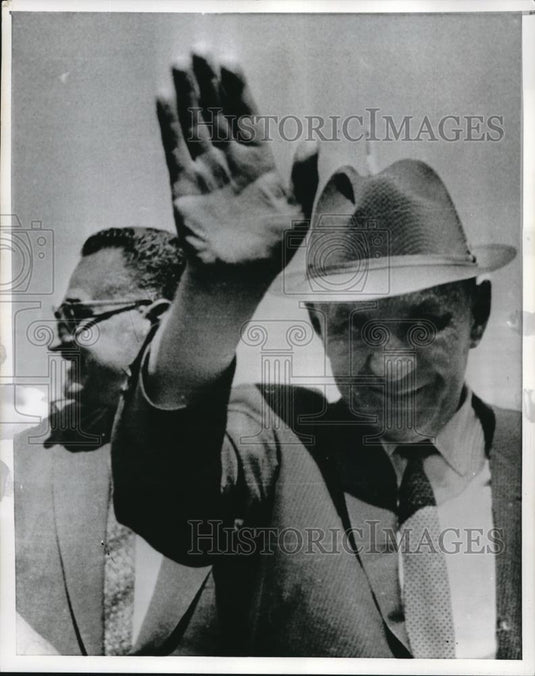 1966 Press Photo Alexei Kosigyn U.A.R. Pres Gamal Abdel Nasser - Historic Images
