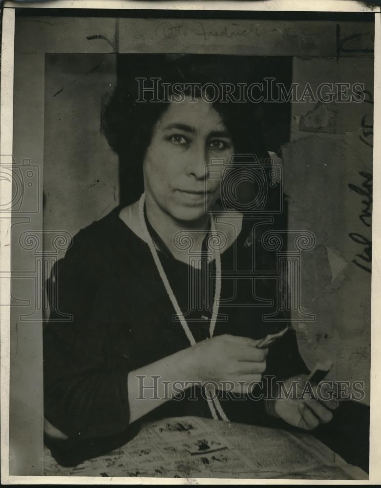 1925 Press Photo Mrs Otto Frederick - neb86175 - Historic Images