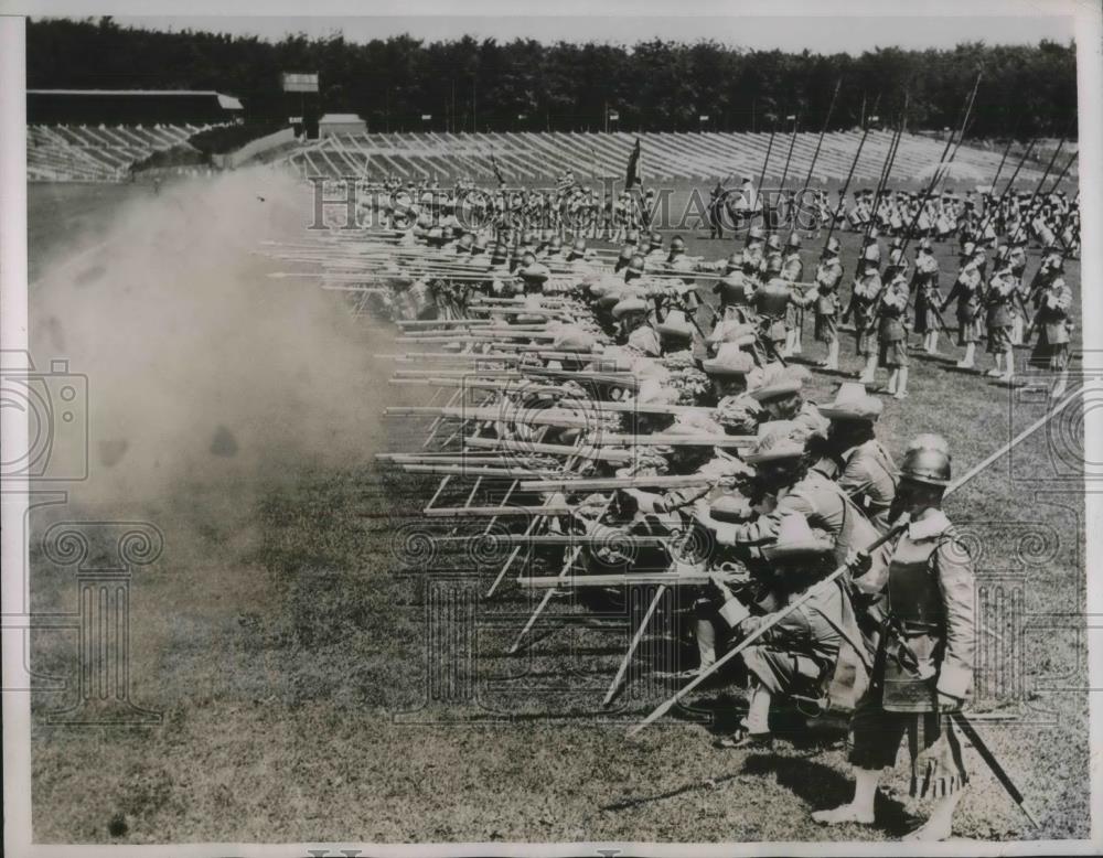 1937 Press Photo Scene During Rehearsal Of The Coronation Military Tatto - Historic Images