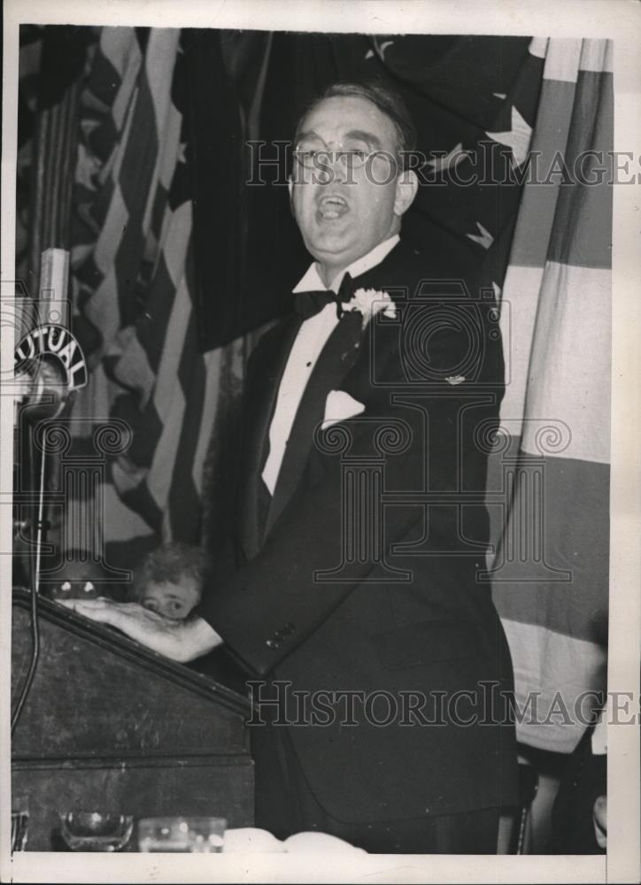 1939 Press Photo NY Senator James Mead Speaks At Democratic Party Dinner - Historic Images