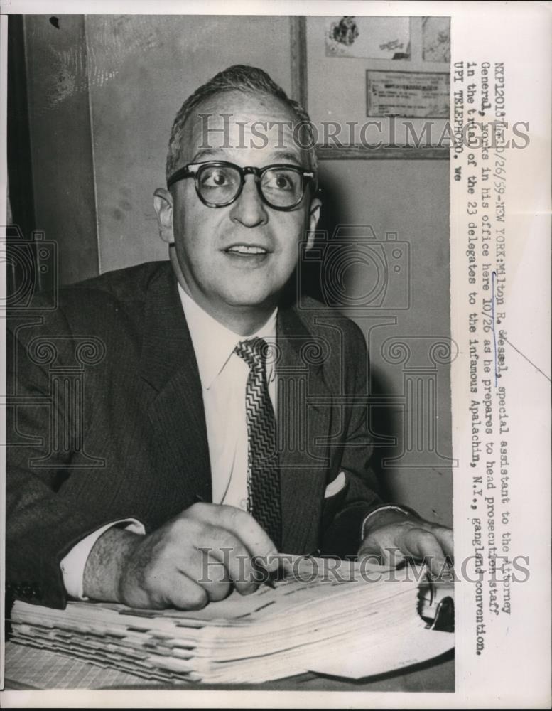 1959 Press Photo Milton Wessael Special Assistant to Attorney General - Historic Images