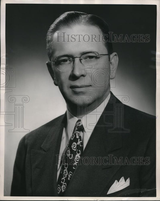 1948 Press Photo John W. Jordan, asst Comptroller of Amer Steel & Wire Corp. - Historic Images