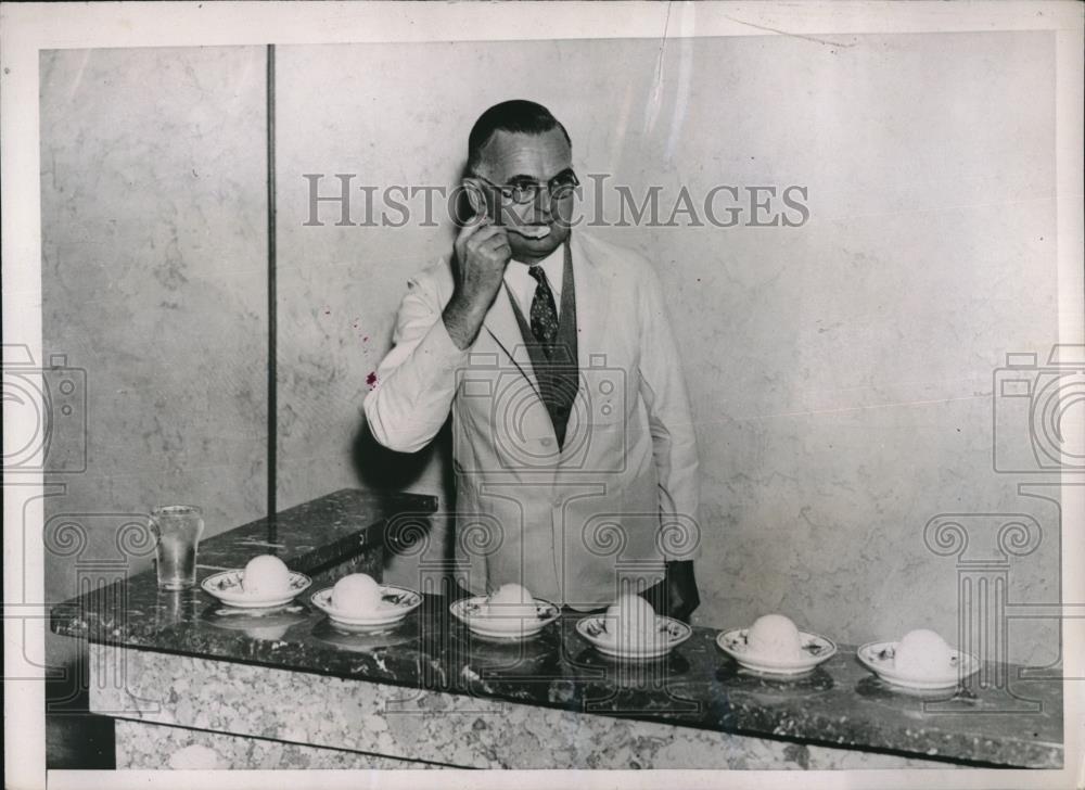 1935 Press Photo Ice Cream H.F Judkins Biltmore Hotel - neb89985 - Historic Images