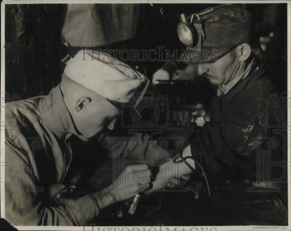 1923 Press Photo Doctor Taking Blood Sample from Test Car Driver - neb90649 - Historic Images