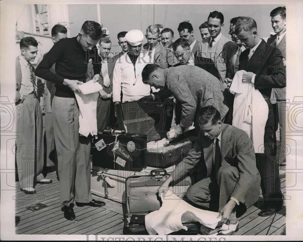 1940 Press Photo Battleship Wyoming New York Harbor US Naval - Historic Images