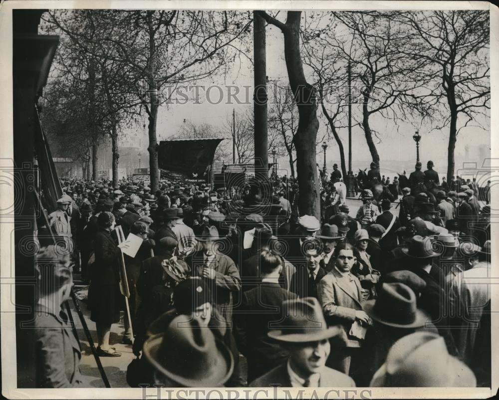 1931 Press Photo Scene from the largest May Day observation in London, England - Historic Images